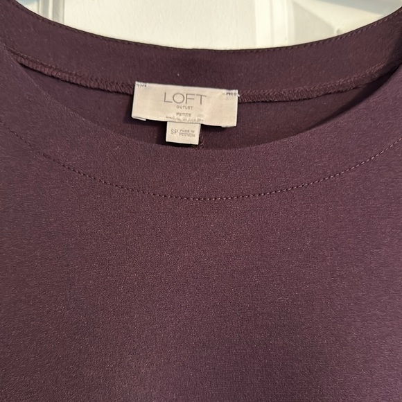 Long Sleeve Purple Dress LOFT - Picture 2 of 4